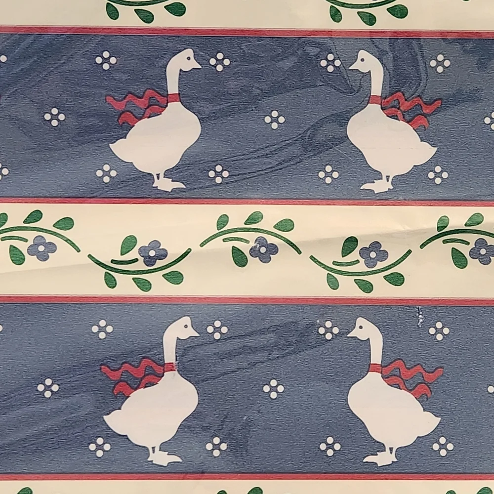 VTG 80s Goose Wrapping Paper NIP Fox Valley Cottagecore Farmhouse Country Geese